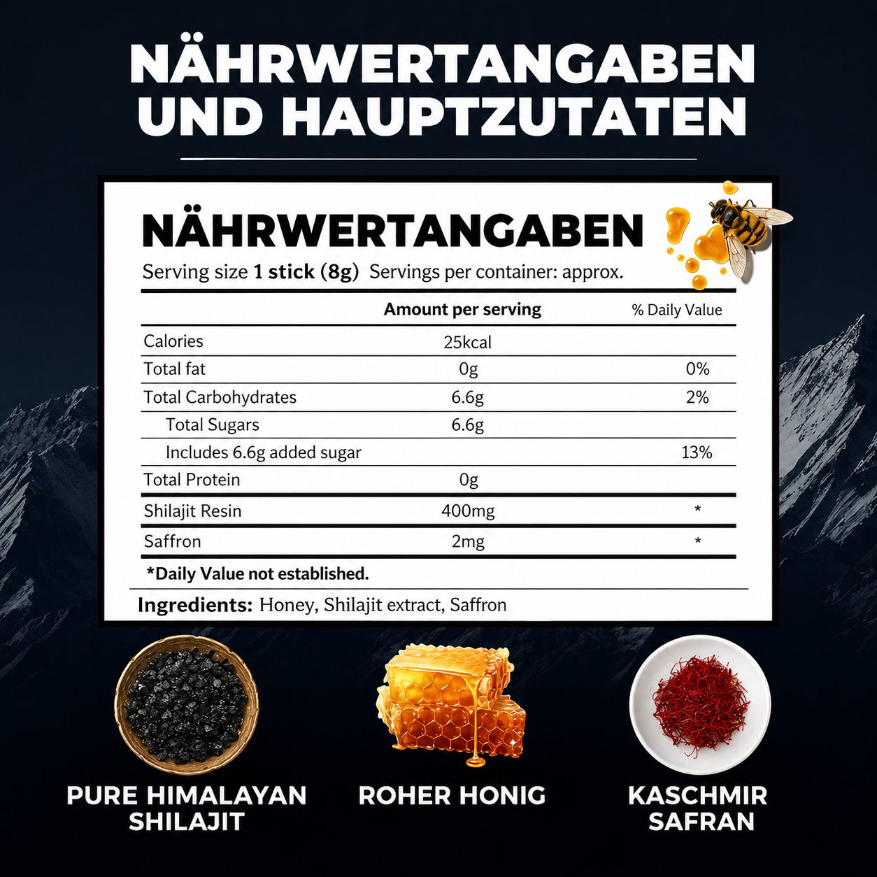 Himalayan Shilajit Honey Sticks - Sourvita Verpackung