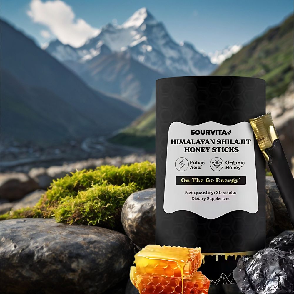 Sourvita Himalayan Shilajit Honey Sticks.