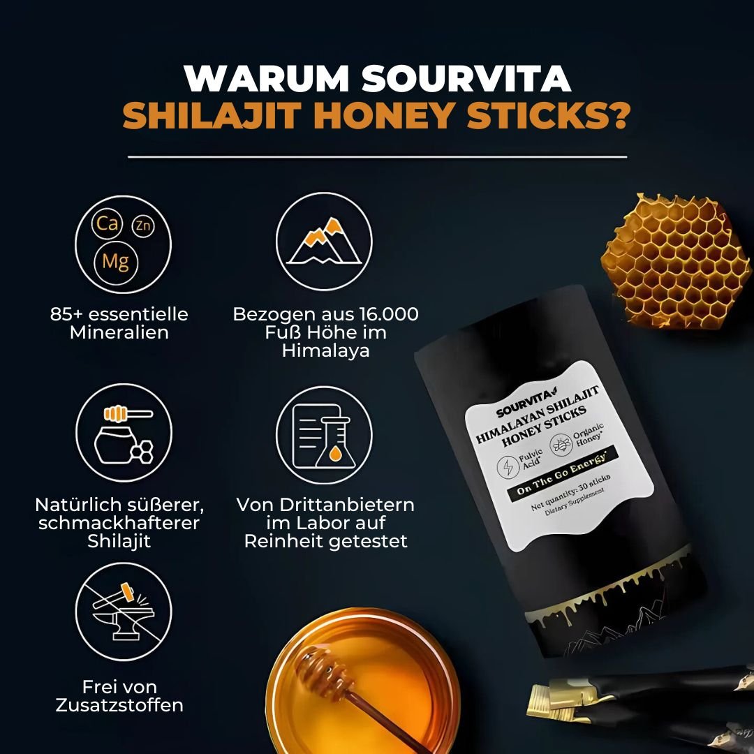Himalayan Shilajit Honey Sticks - Sourvita