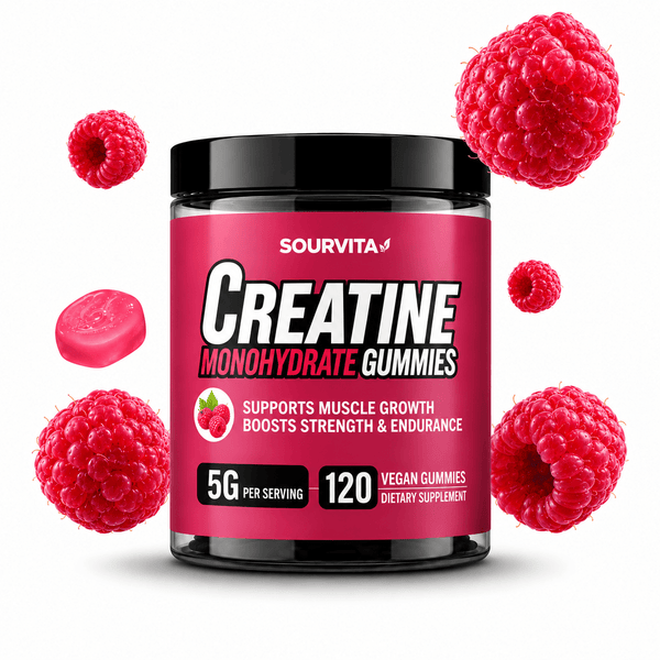 Sourvita Creatine Gummies Raspberry