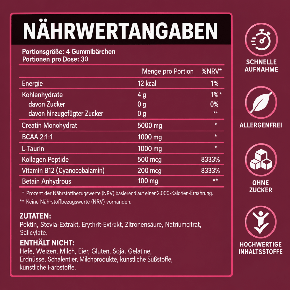 Sourvita Creatine Gummies Raspberry