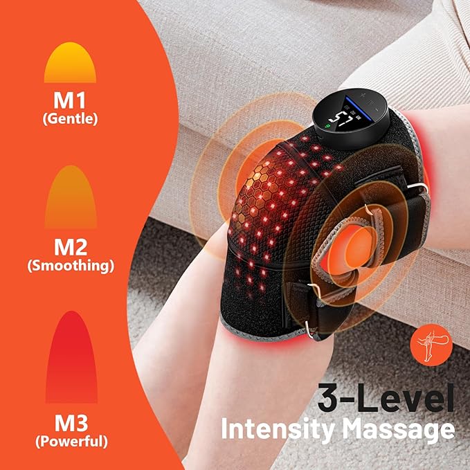 herapy & Vibration Massage Knee Brace