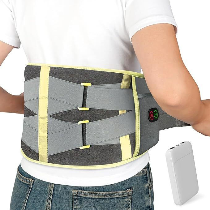 Heating Pad with Massager for Back Pain Relief
