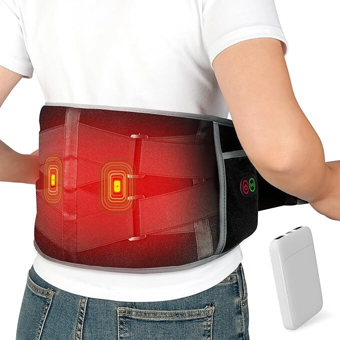 Heating Pad with Massager for Back Pain Relief