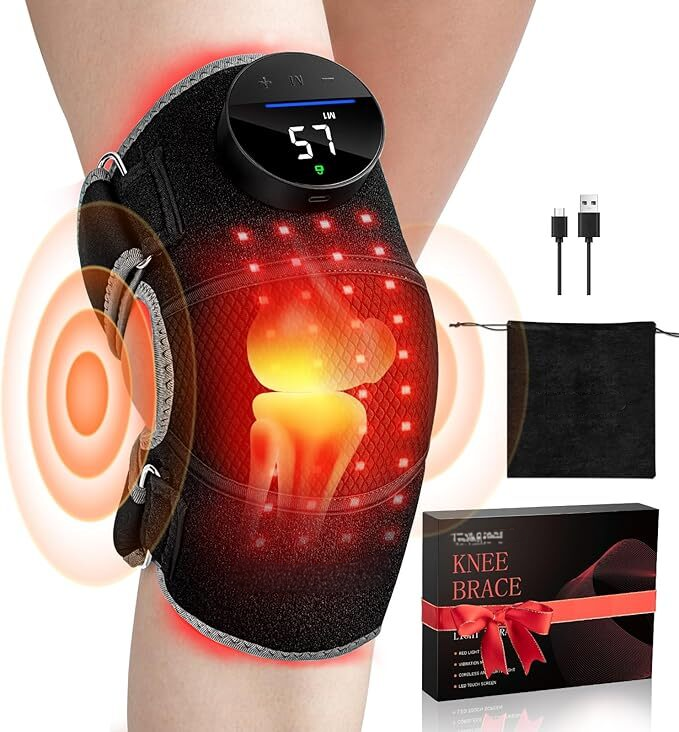 herapy & Vibration Massage Knee Brace